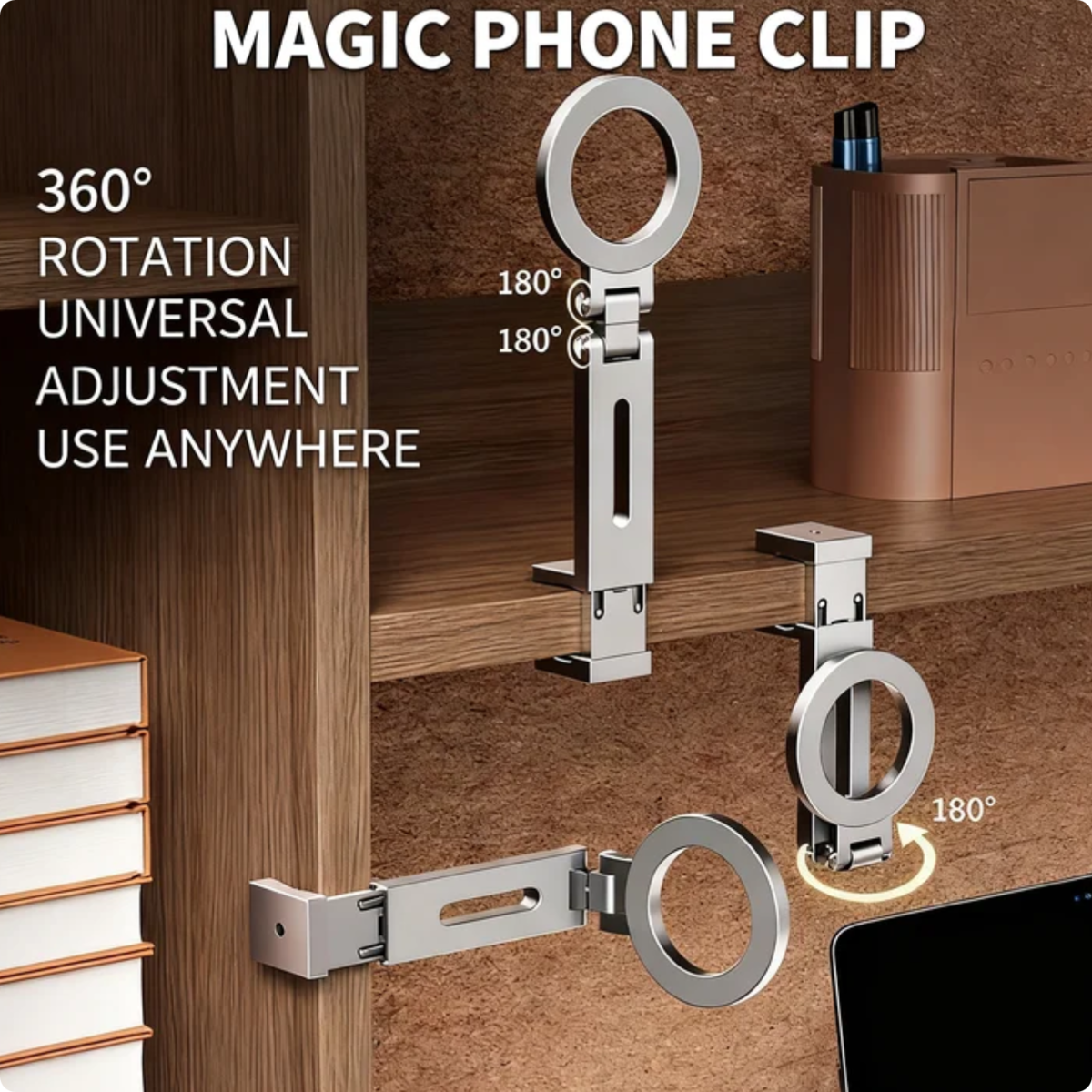 Magnetic 360° Rotatable Foldable Phone Stand for Travel – image 2