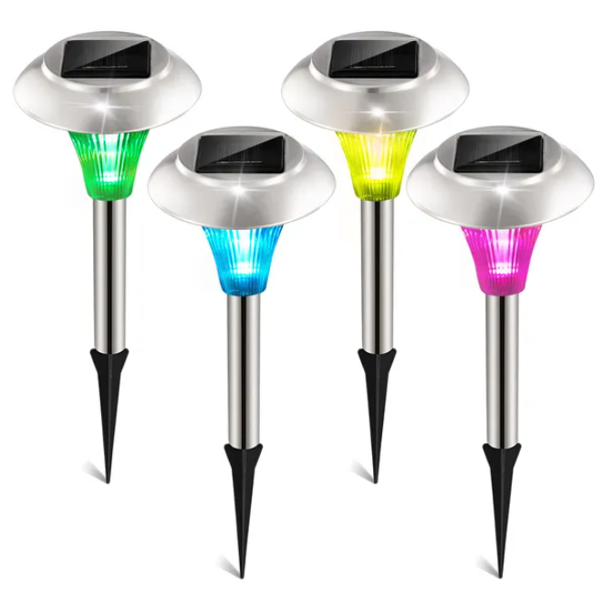 Paquete de 4 luces solares para jardín para uso en exteriores