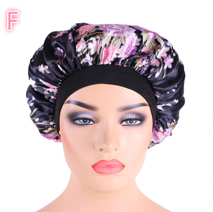 Beauty Print Satin Silk Bonnet Sleep Night Cap – image 10
