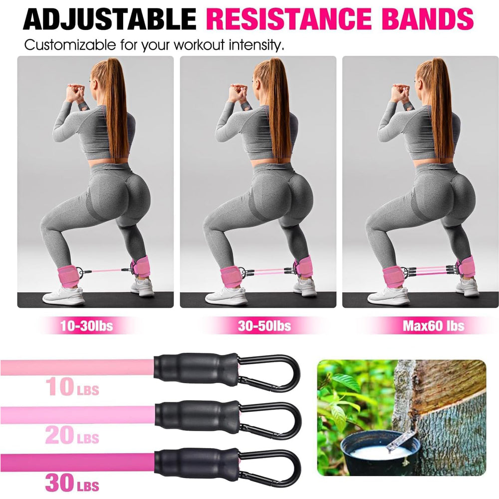 Adjustable Ankle Resistance Bands with Cuffs for Leg Workouts – image 6