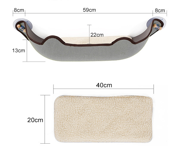 Window Sill Cat Hammock with Suction Cups – image 3