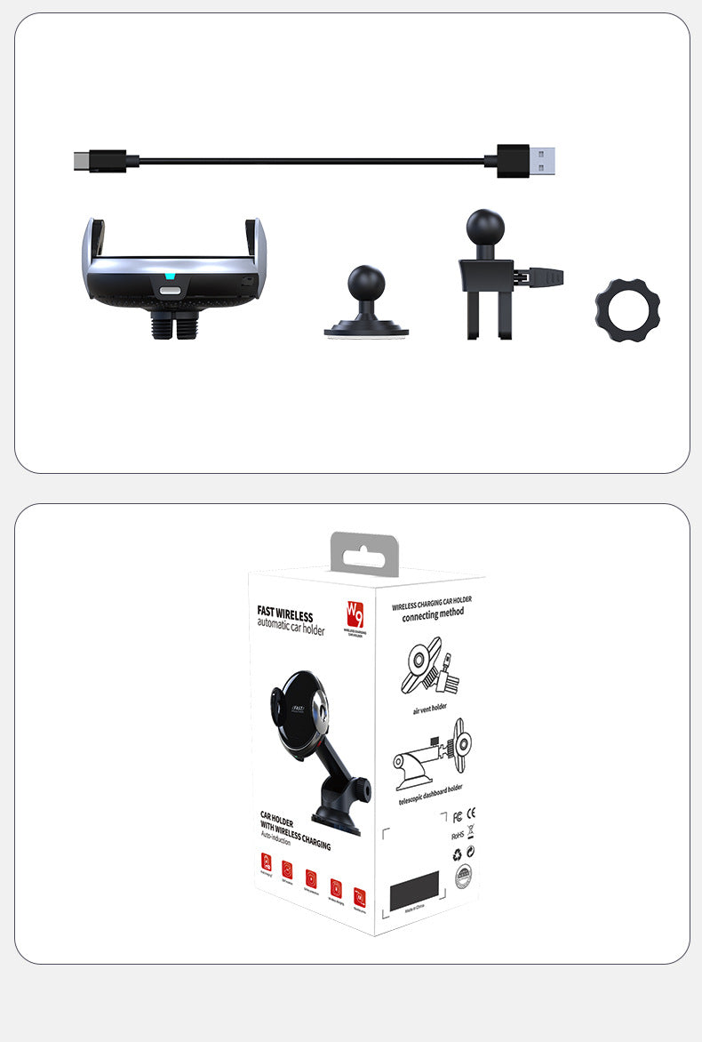 Car Phone Holder with 15W Wireless Charging & Air Vent Mount – image 8