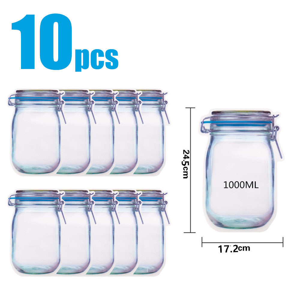 Reusable Waterproof Snack Storage Bag with Zipper Seal – image 8