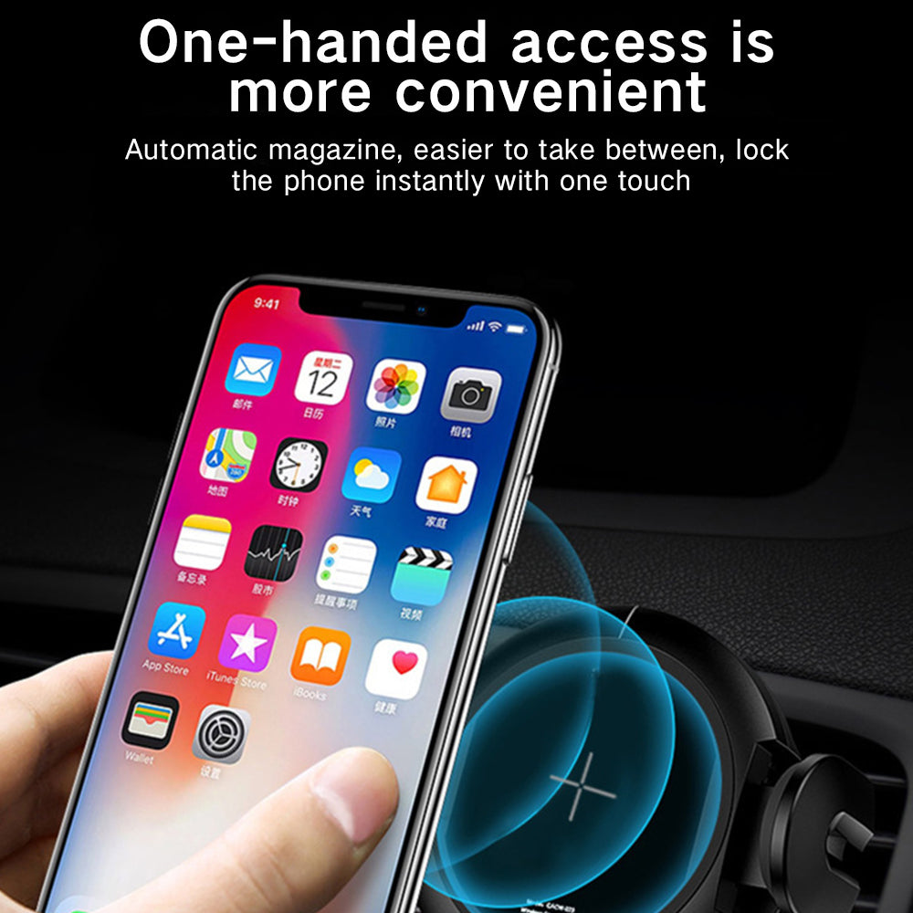 Car Phone Holder with 15W Wireless Charging & Air Vent Mount – image 2