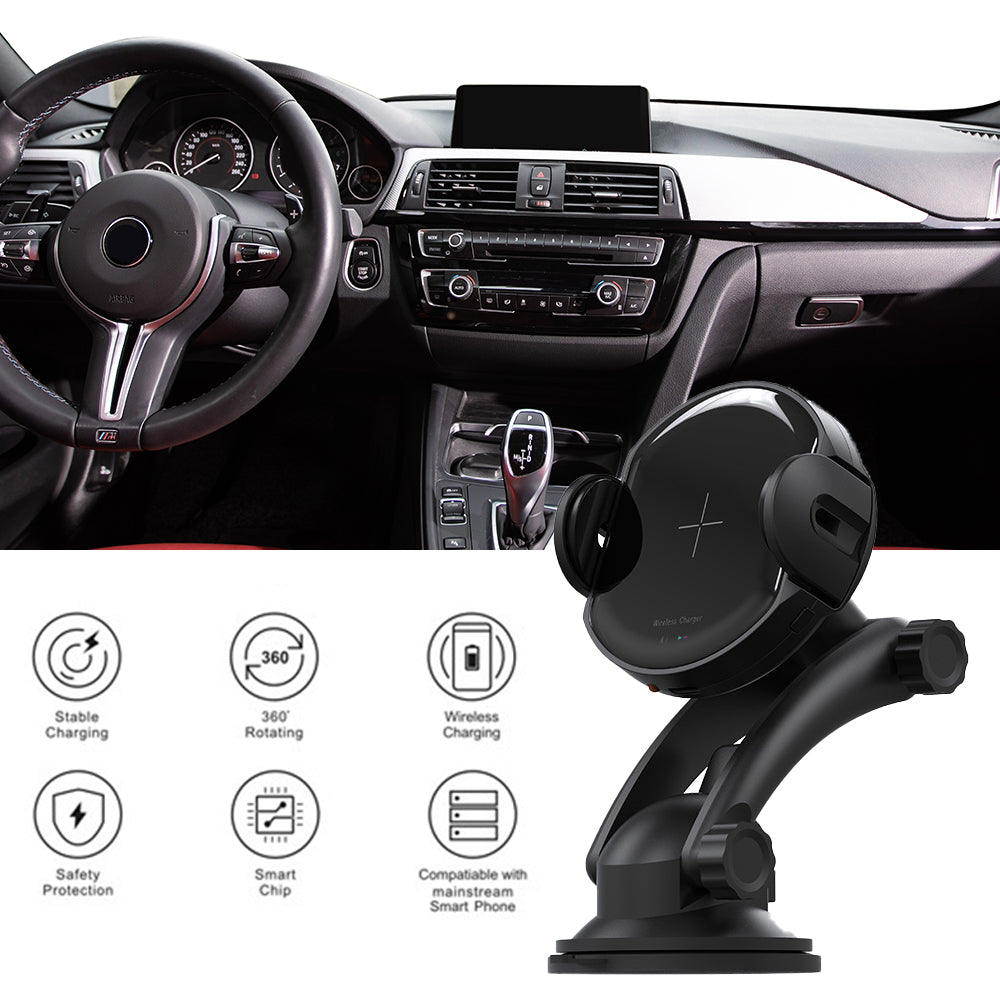 Car Phone Holder with 15W Wireless Charging & Air Vent Mount – image 4