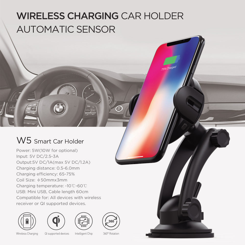 Car Phone Holder with 15W Wireless Charging & Air Vent Mount – image 1
