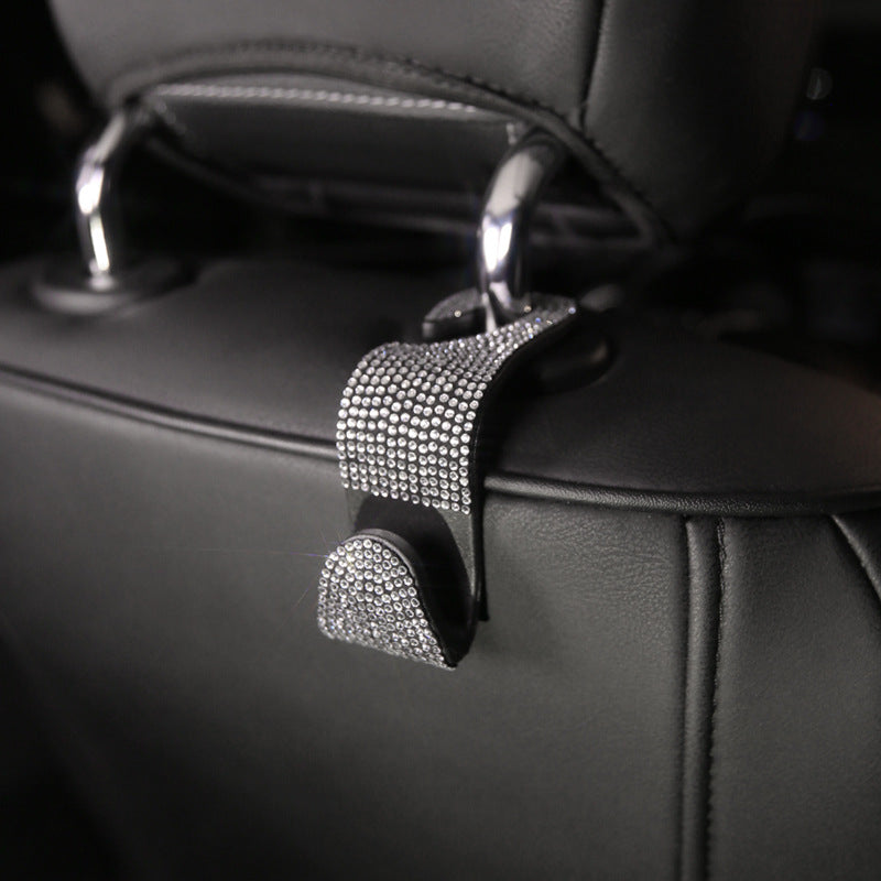 Gancho para reposacabezas de coche con gemas decorativas