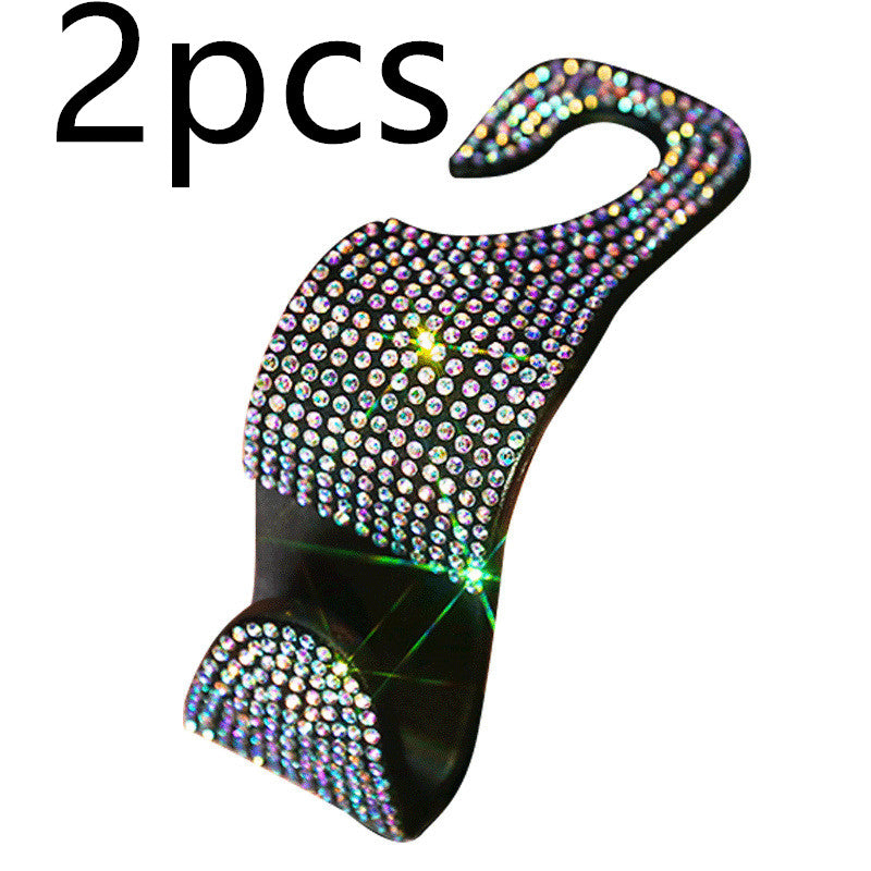 Car Seat Headrest Hook with Decorative Gems – image 9