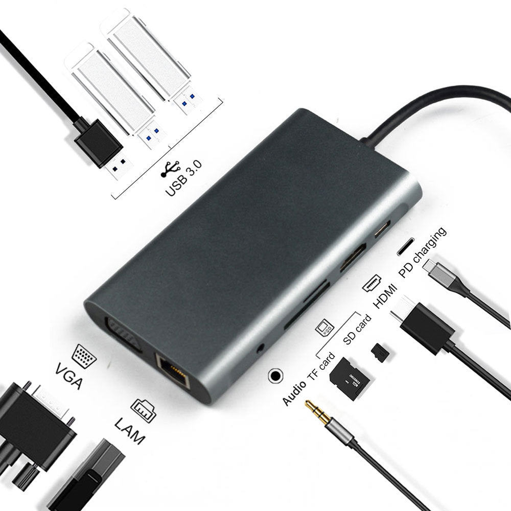 10-in-1 USB Type-C Adapter Hub with 4K HDMI & Gigabit LAN – image 4