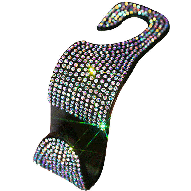 Car Seat Headrest Hook with Decorative Gems – image 2