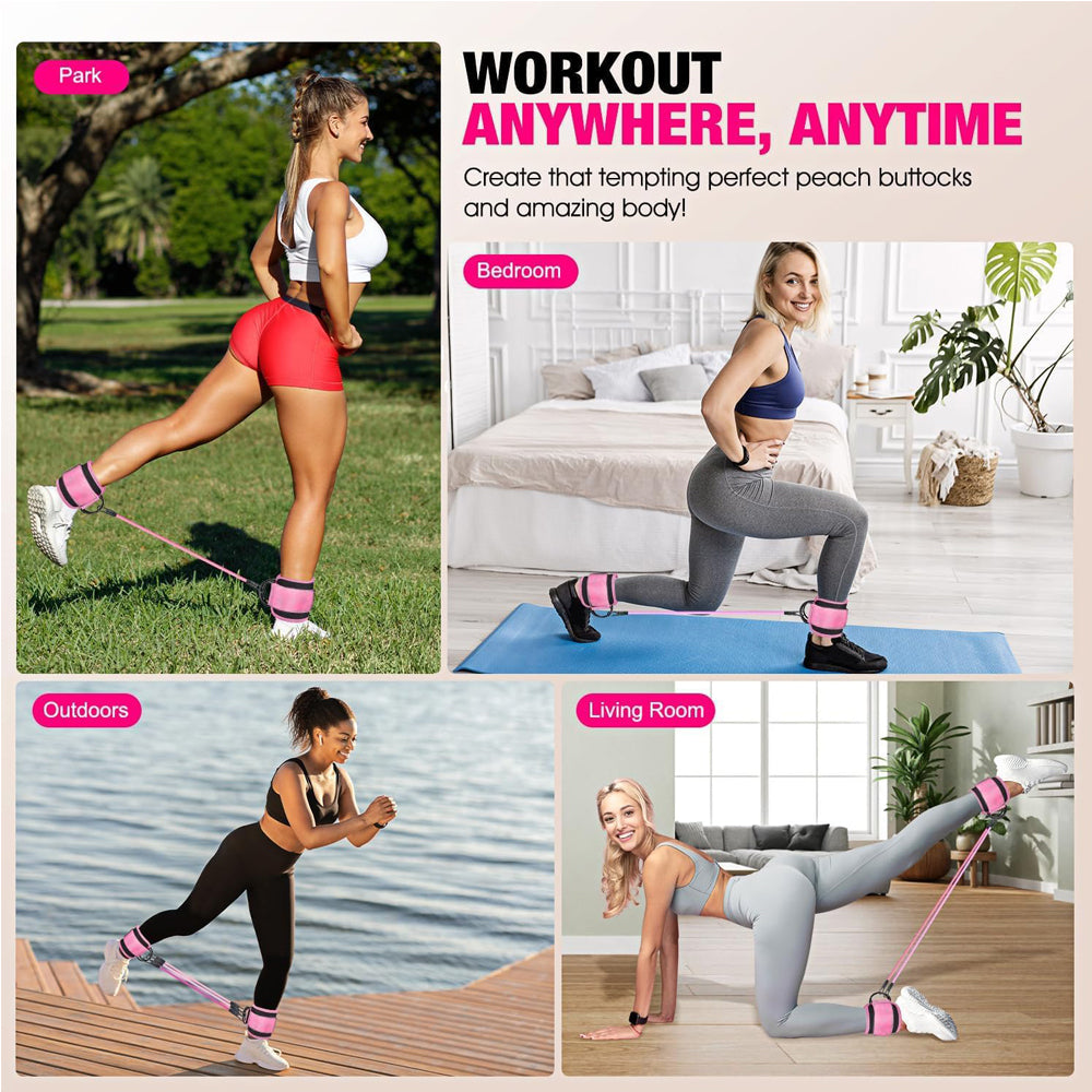 Adjustable Ankle Resistance Bands with Cuffs for Leg Workouts – image 7