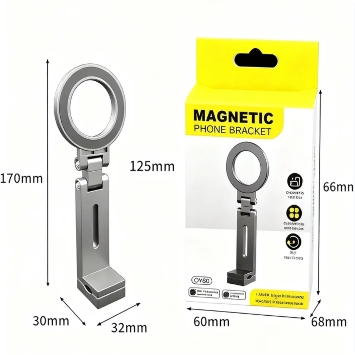 Magnetic 360° Rotatable Foldable Phone Stand for Travel – image 7