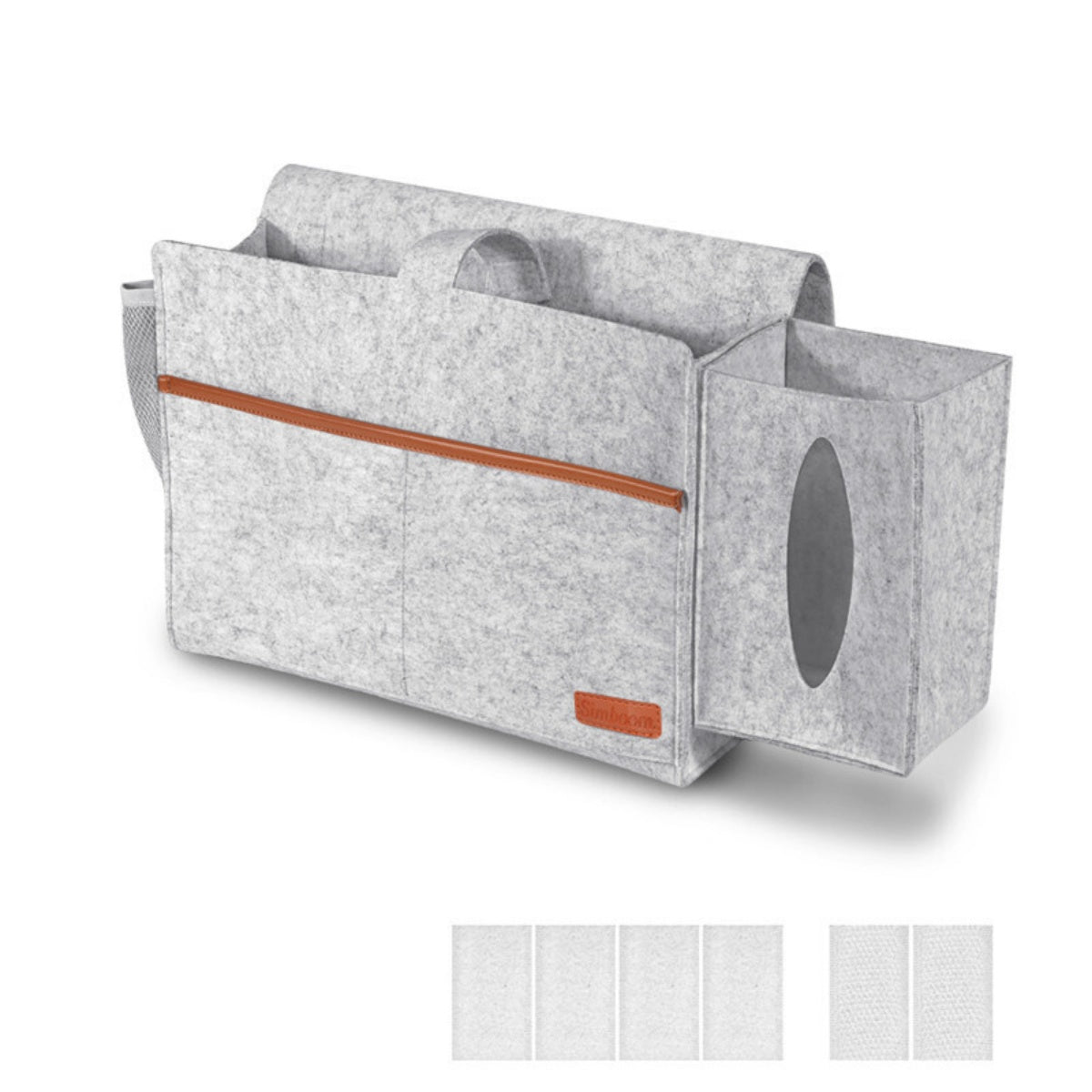 Bedside Felt Storage Caddy with Tissue Holder & Charging Hole – image 6