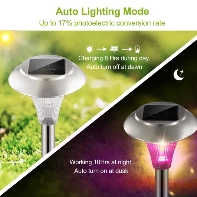 4-Pack Solar Garden Lights for Outdoor Use – image 3