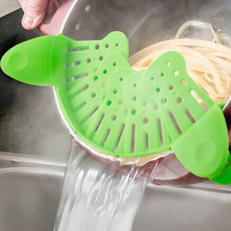 Universal Silicone Clip-on Pot Strainer with Anti-Spill Clips – image 7