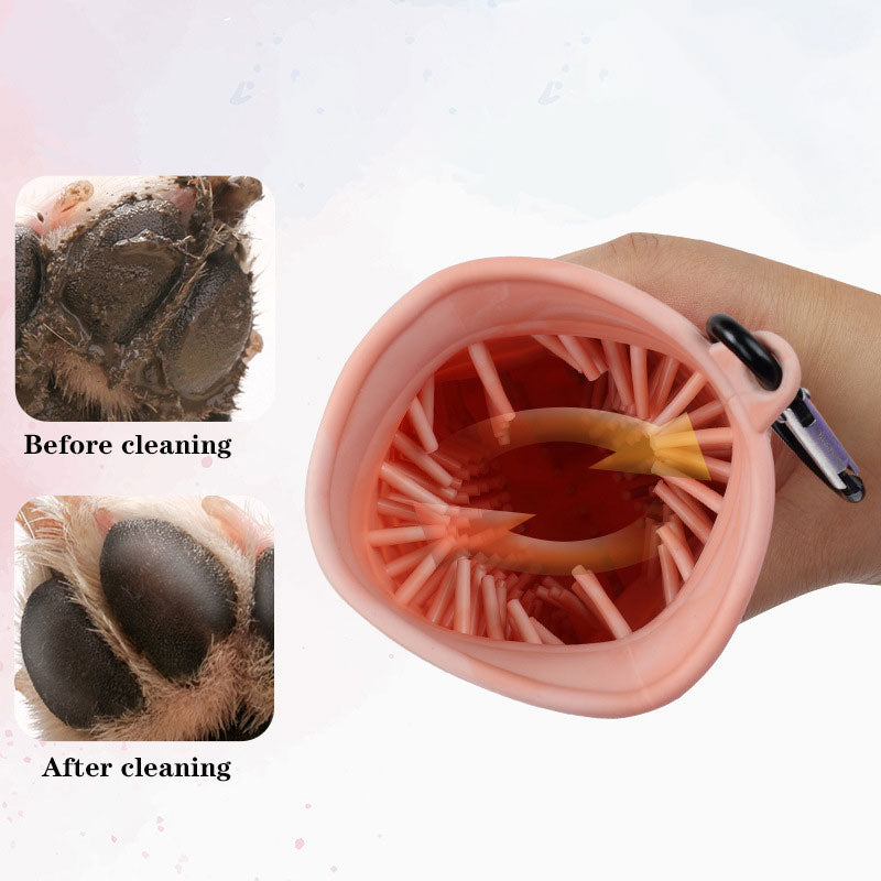 2-in-1 Dog Paw Washer & Grooming Brush - Portable Pet Foot Cleaner – image 4
