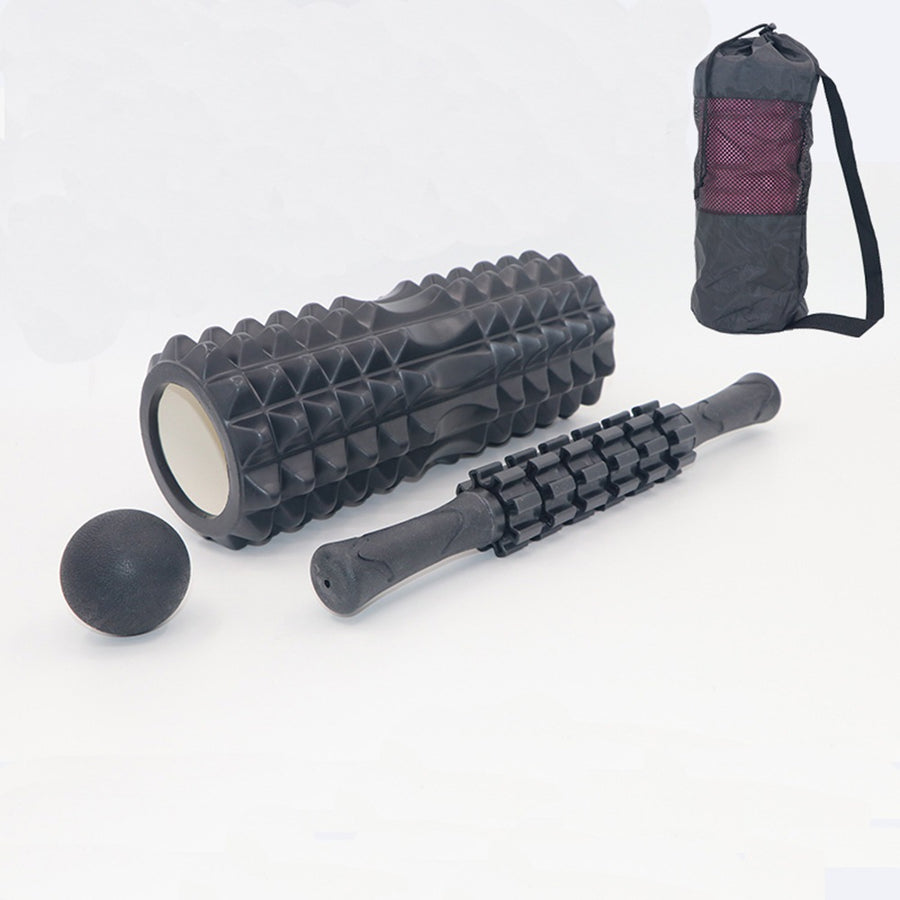 Black Fitness Foam Roller for Muscle Massage