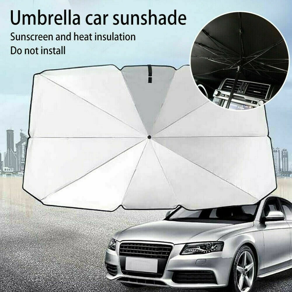 Car Windshield Sunshade Umbrella Front Window Visor Black Large – image 9