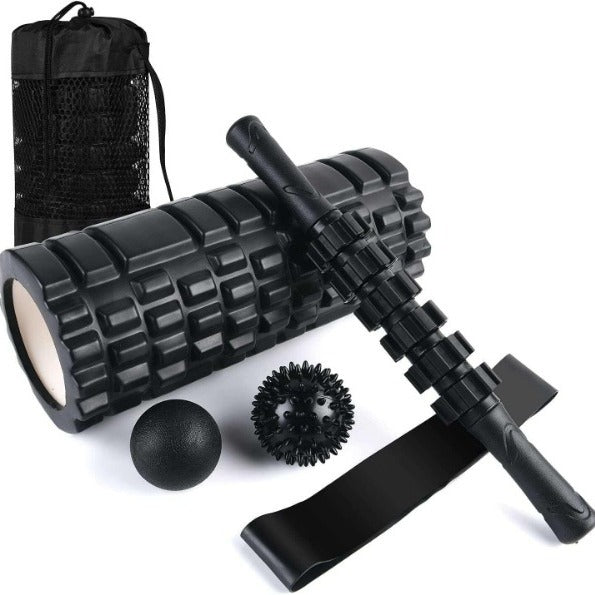 Black Fitness Foam Roller for Muscle Massage – image 2