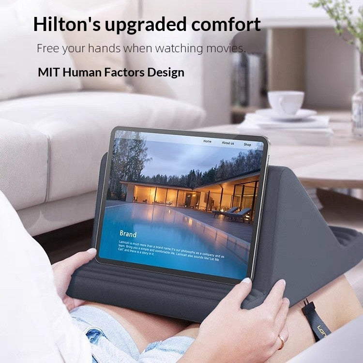 Foldable Gray Multi-Functional Pillow Tablet Stand – image 2