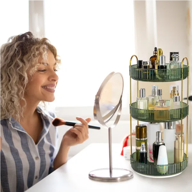 3 Tier Rotating Makeup Organizer – image 3
