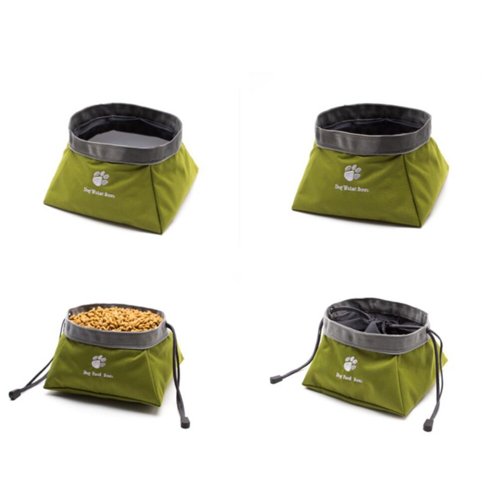 Cuenco Plegable Impermeable para Mascotas - Doble Uso para Comida y Agua