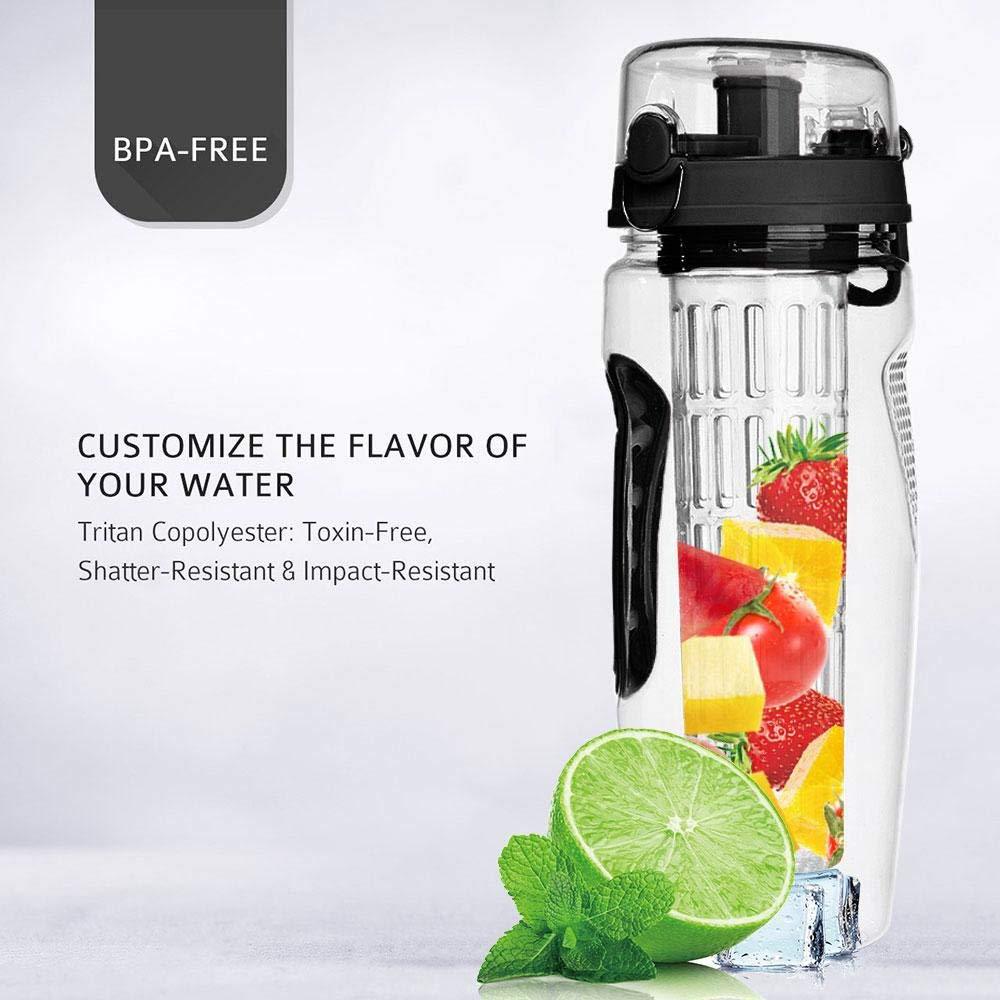 32oz BPA-Free Fruit Infuser Water Bottle with Leakproof Design – image 6