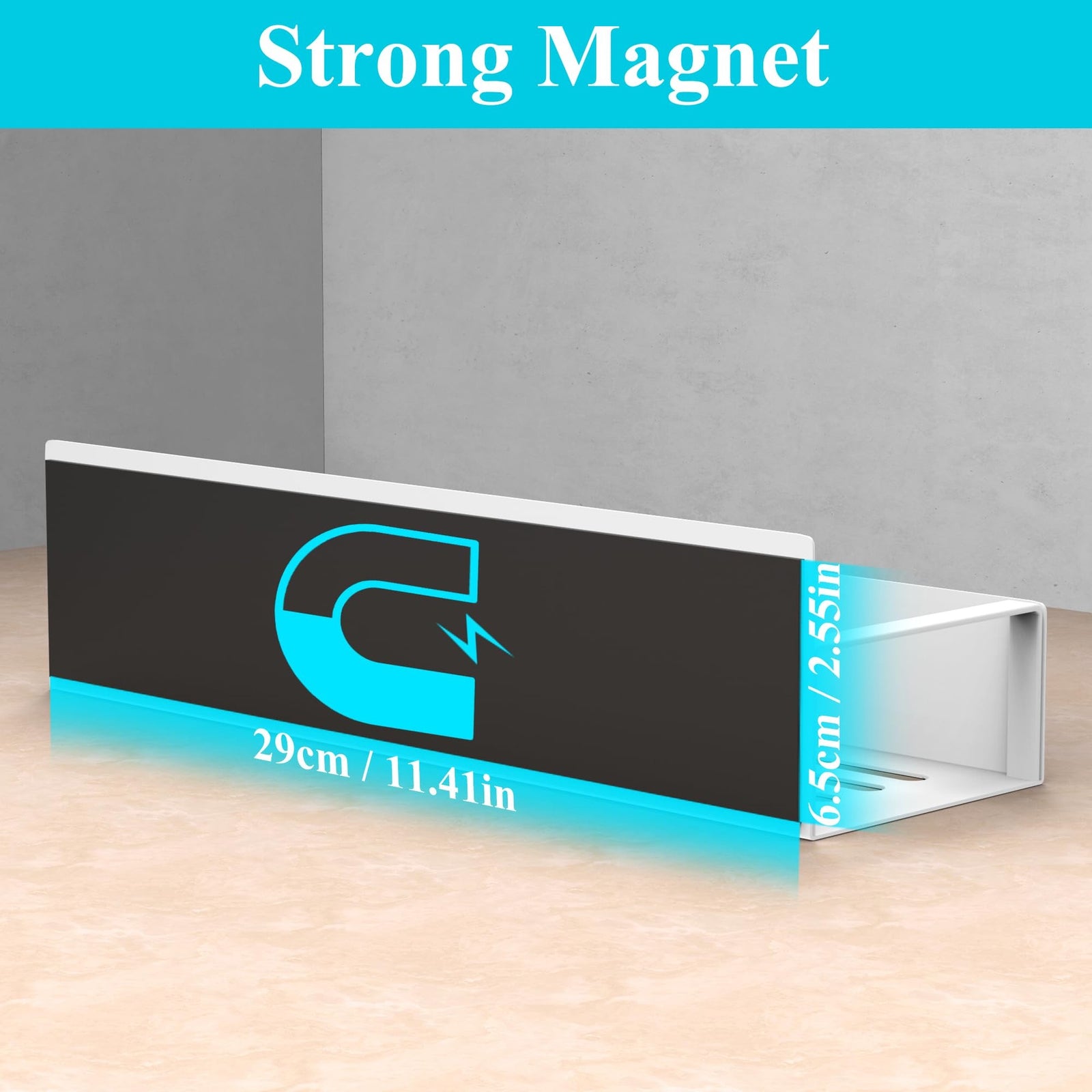 Magnetic No-Punch Refrigerator Side Shelf Rack – image 3