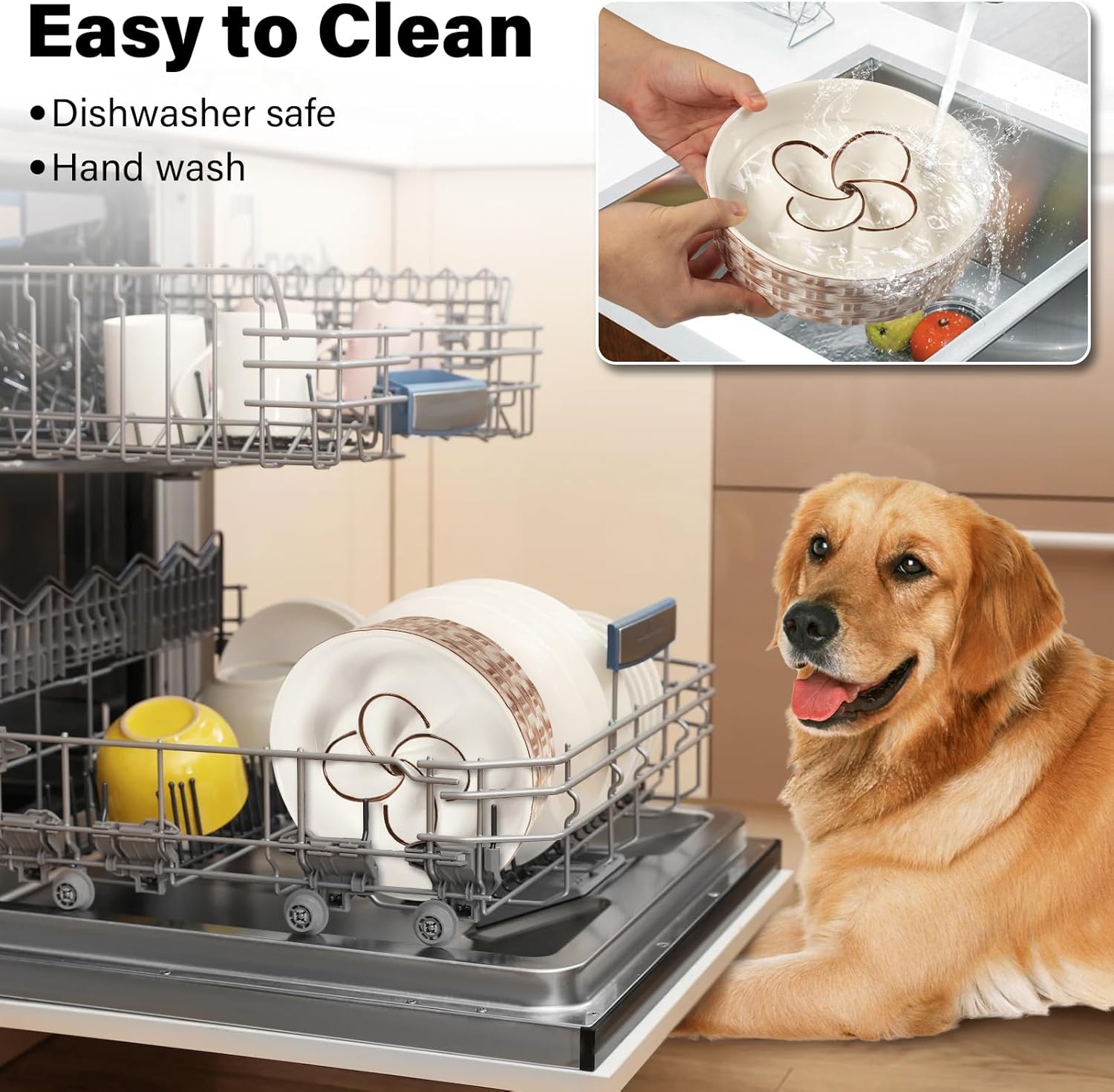 Ceramic Slow Feeder Dog Bowl for Medium & Large Dogs – image 3