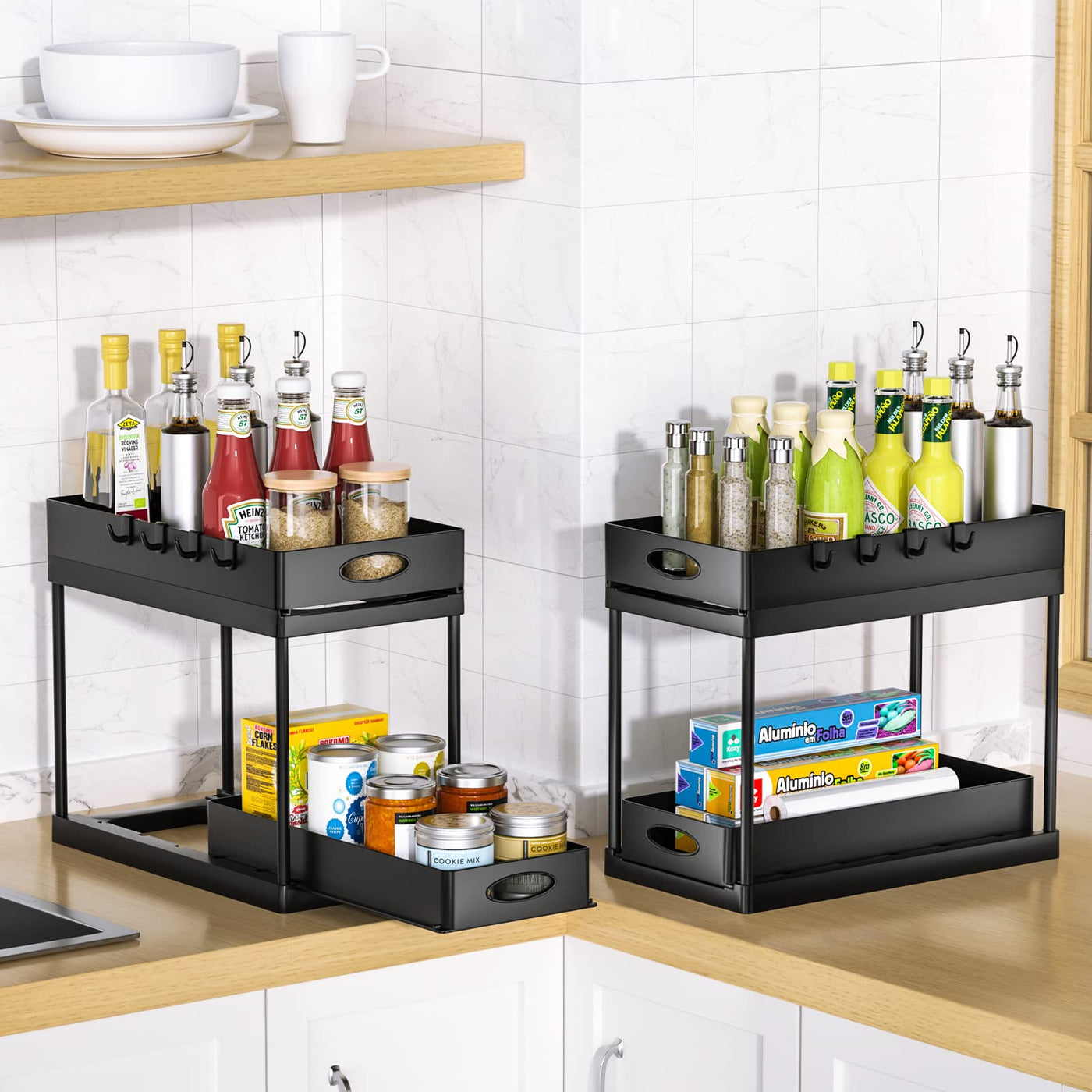 Dual Sliding Cabinet Under Sink Organizer – image 2