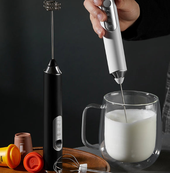 Electric Handheld Milk Frother with Three-Speed Adjustment – image 3