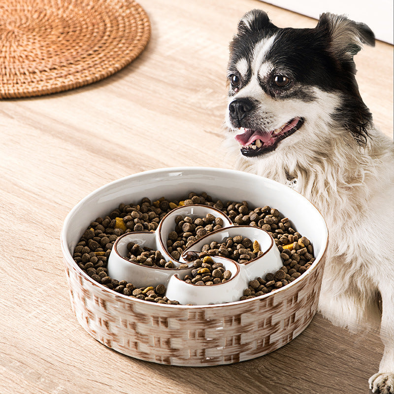 Ceramic Slow Feeder Dog Bowl for Medium & Large Dogs – image 7