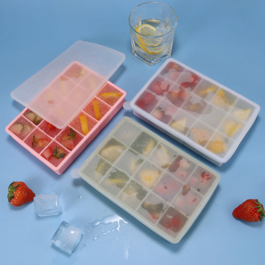 Silicone Ice Cube Tray - 15 or 24 Cell Mold