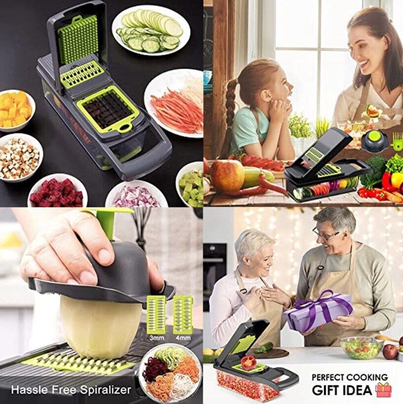 16-in-1 Vegetable Chopper with Multiple Blades & Container – image 9