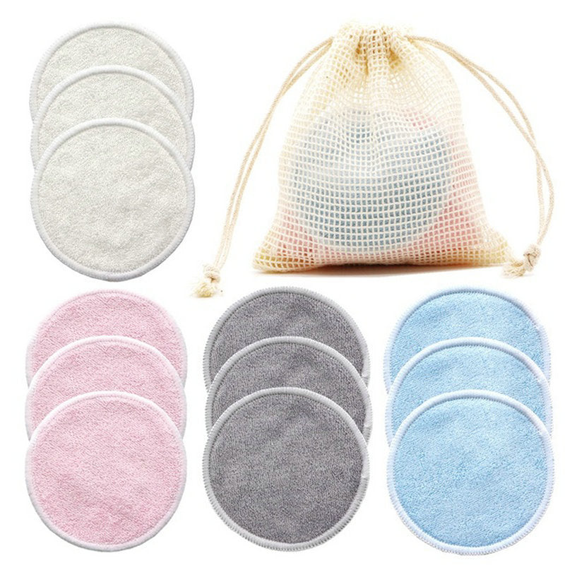 12PC Reusable Cotton Makeup Remover Pads with Storage Bag – image 2