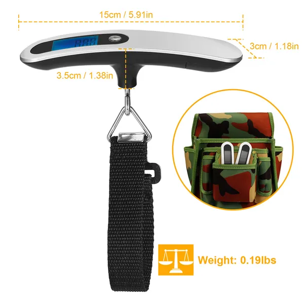 Portable Digital Luggage Scale 50kg with LCD Display – image 3