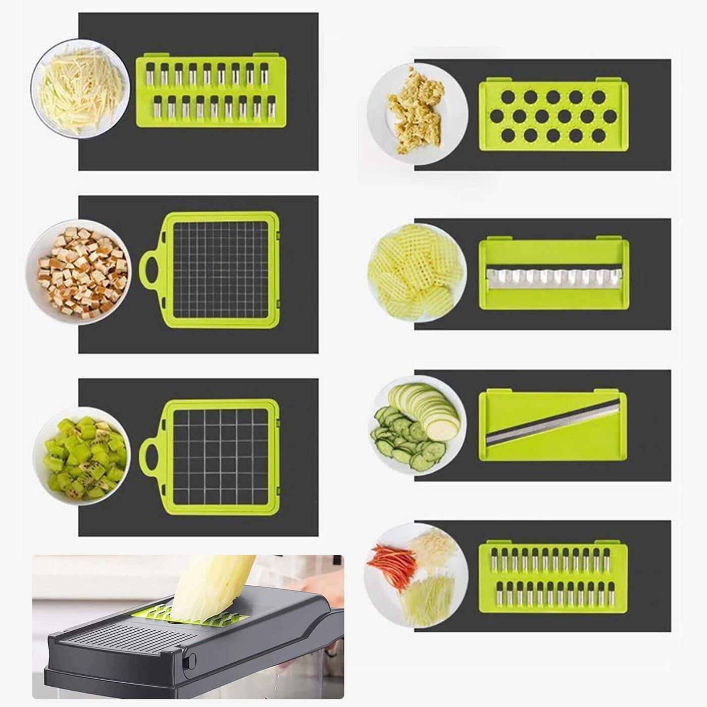 16-in-1 Vegetable Chopper with Multiple Blades & Container – image 5